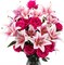 20PCS Artificial Lily and Rose Bouquet – Realistic Silk Pink Roses & Champagne Lilies Long Stem Fake Flowers for Wedding, Mother’s Day, Bridal, Party & Table Centerpiece Decoration